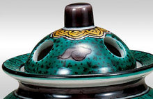 画像をギャラリービューアに読み込む, 3号豆香炉 青九谷花鳥