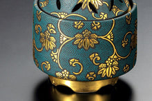 画像をギャラリービューアに読み込む, 【生産終了】2.8号小槌香炉・青粒松竹梅文/仲田錦玉