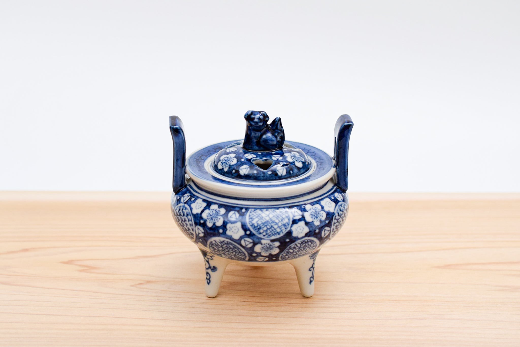 湖東焼　香炉　染付　金繕・金継ぎ用 湖東焼 香炉 染付 金繕・金継ぎ用